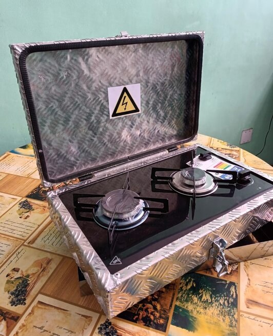 Alumixbox - CAIXA ALUMÍNIO COM FOGÃO COOKTOP